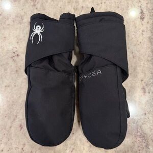 Spyder Black Winter Mittens youth